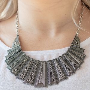 Silver Necklace w/free Earrings